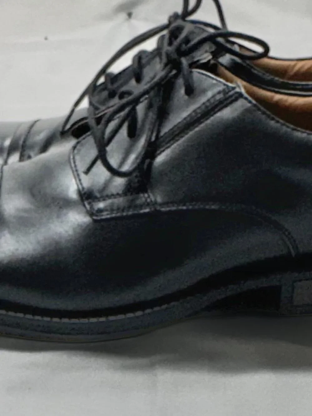 George Men's Black Cap Toe Lace-Up Oxford Dress Shoes
